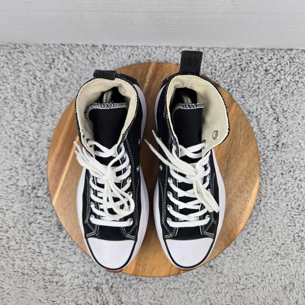 Converse Womens 9 Chuck Taylor Run Star Hike Hi Black White Y2K Daily Sneaker - Picture 5 of 14